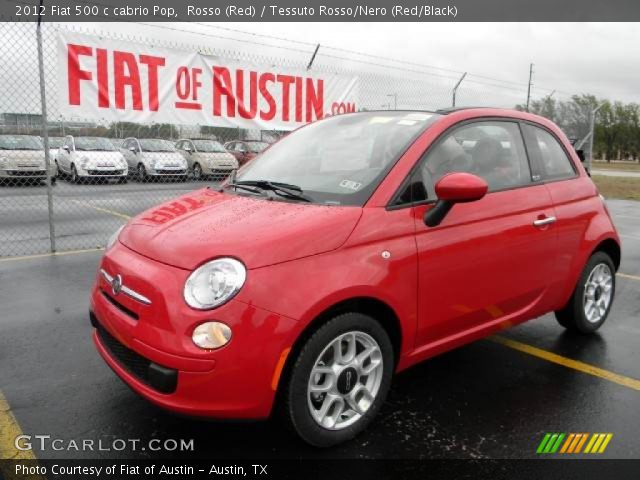 2012 Fiat 500 c cabrio Pop in Rosso (Red)