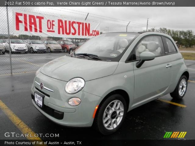 2012 Fiat 500 c cabrio Pop in Verde Chiaro (Light Green)