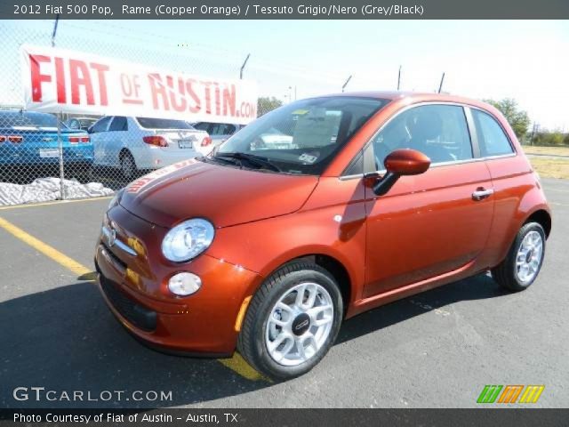 2012 Fiat 500 Pop in Rame (Copper Orange)