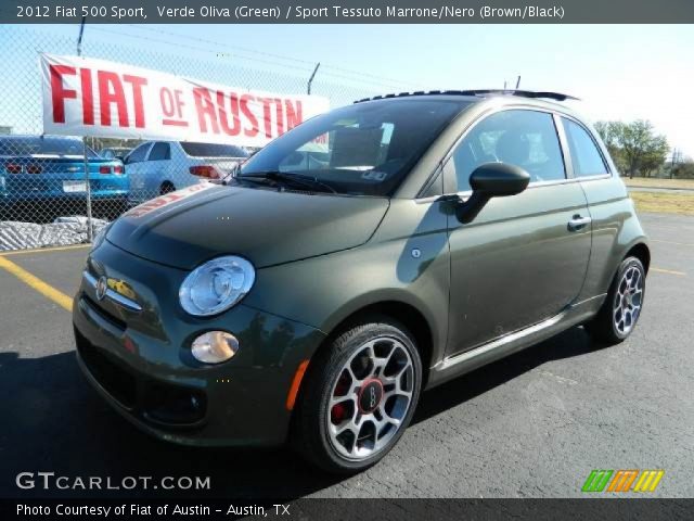 2012 Fiat 500 Sport in Verde Oliva (Green)