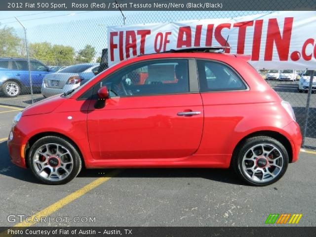 2012 Fiat 500 Sport in Rosso (Red)