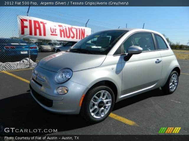 2012 Fiat 500 Pop in Argento (Silver)