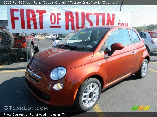 2012 Fiat 500 Pop in Rame (Copper Orange)