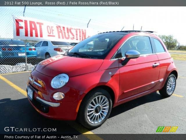 2012 Fiat 500 Lounge in Rosso (Red)