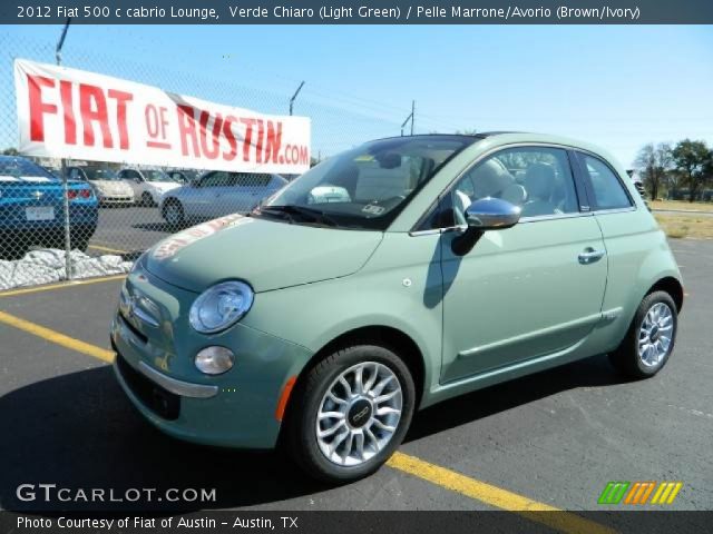 2012 Fiat 500 c cabrio Lounge in Verde Chiaro (Light Green)