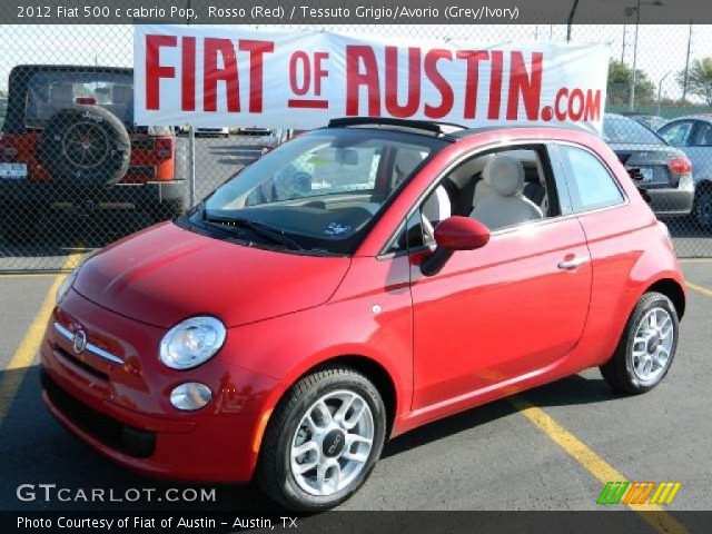 2012 Fiat 500 c cabrio Pop in Rosso (Red)