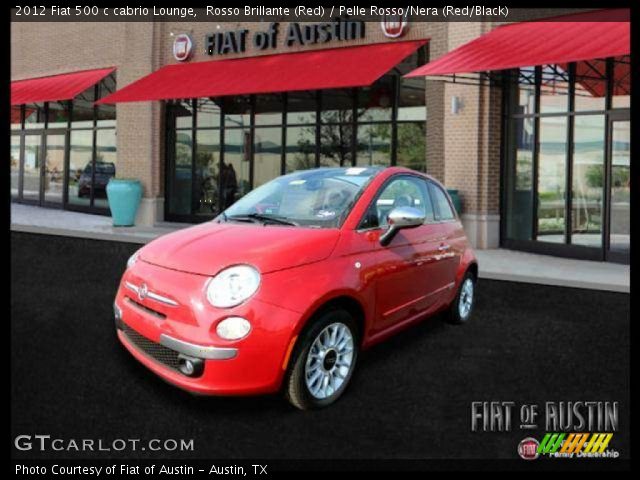 2012 Fiat 500 c cabrio Lounge in Rosso Brillante (Red)