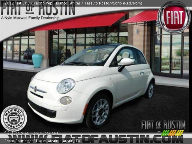 2012 Fiat 500 c cabrio Pop in Bianco (White)