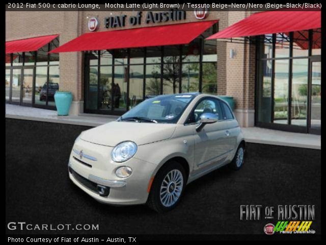 2012 Fiat 500 c cabrio Lounge in Mocha Latte (Light Brown)