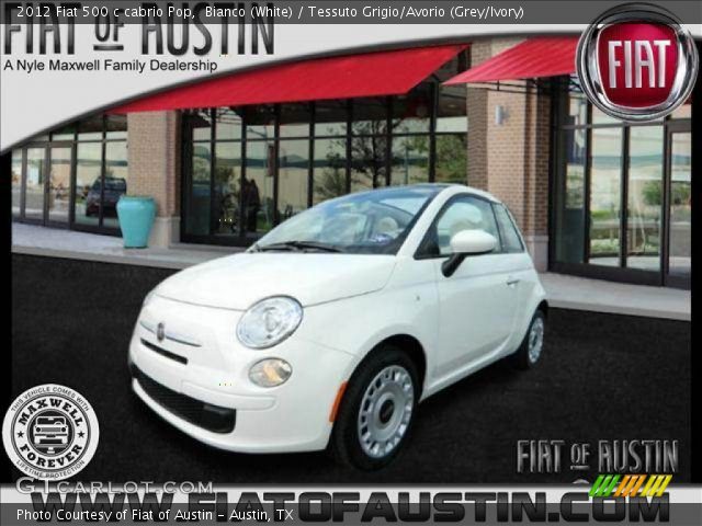 2012 Fiat 500 c cabrio Pop in Bianco (White)