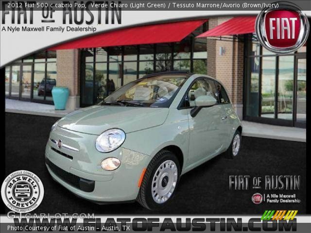 2012 Fiat 500 c cabrio Pop in Verde Chiaro (Light Green)