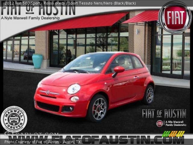 2012 Fiat 500 Sport in Rosso (Red)