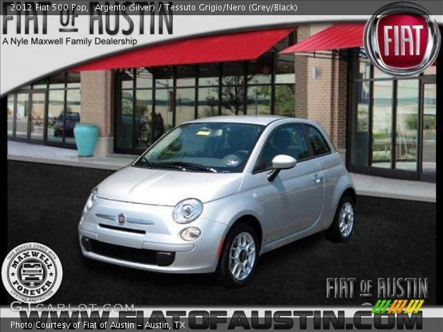 2012 Fiat 500 Pop in Argento (Silver)