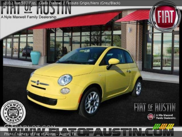 2012 Fiat 500 Pop in Giallo (Yellow)