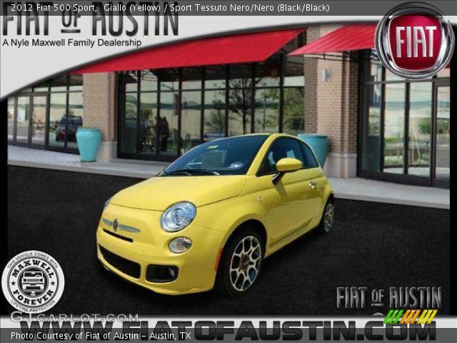 2012 Fiat 500 Sport in Giallo (Yellow)