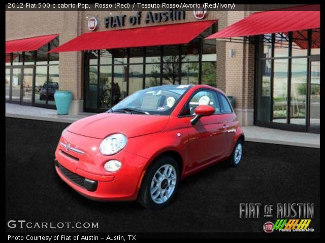 2012 Fiat 500 c cabrio Pop in Rosso (Red)