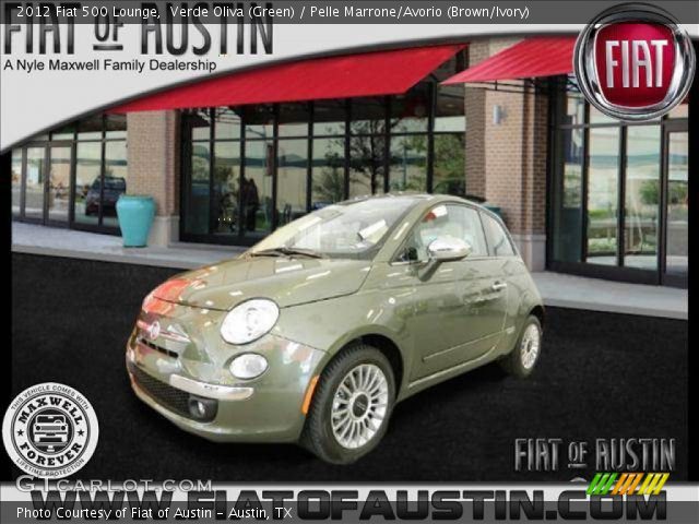 2012 Fiat 500 Lounge in Verde Oliva (Green)