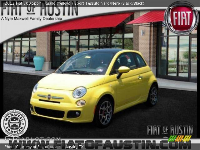 2012 Fiat 500 Sport in Giallo (Yellow)