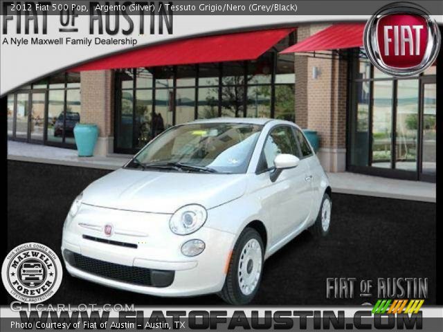 2012 Fiat 500 Pop in Argento (Silver)