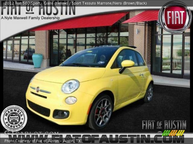 2012 Fiat 500 Sport in Giallo (Yellow)