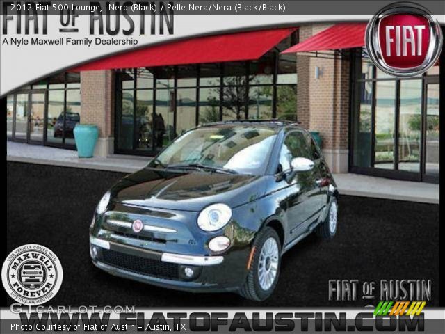 2012 Fiat 500 Lounge in Nero (Black)