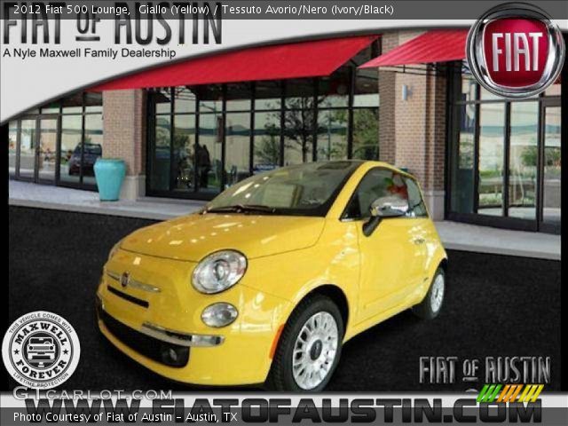 2012 Fiat 500 Lounge in Giallo (Yellow)