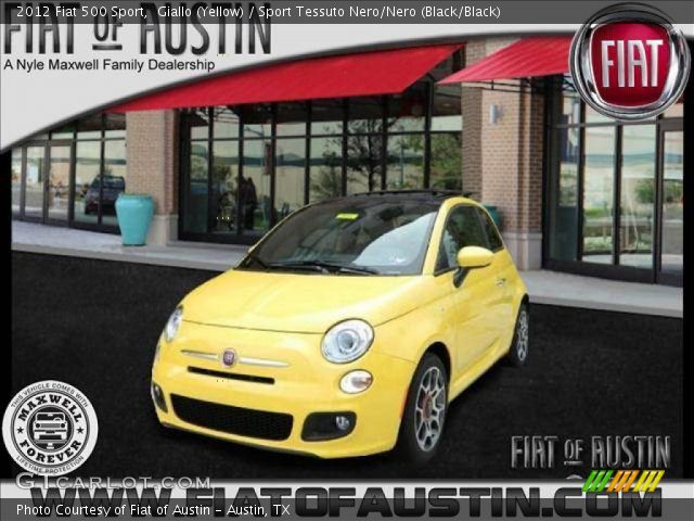 2012 Fiat 500 Sport in Giallo (Yellow)