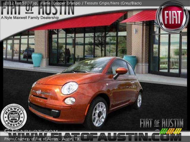 2012 Fiat 500 Pop in Rame (Copper Orange)