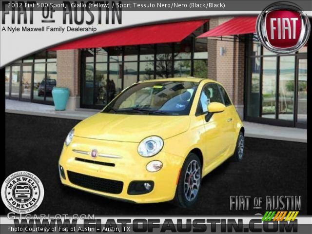 2012 Fiat 500 Sport in Giallo (Yellow)