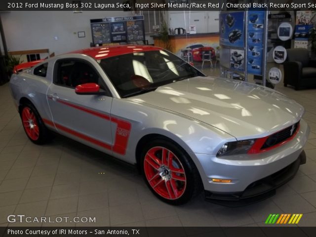 2012 Ford Mustang Boss 302 Laguna Seca in Ingot Silver Metallic/Race Red