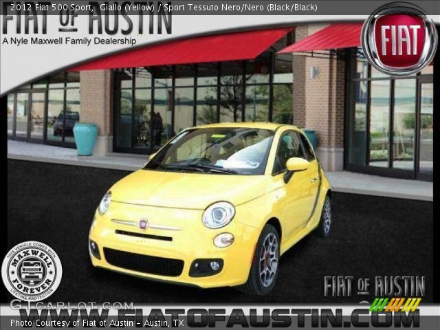 2012 Fiat 500 Sport in Giallo (Yellow)