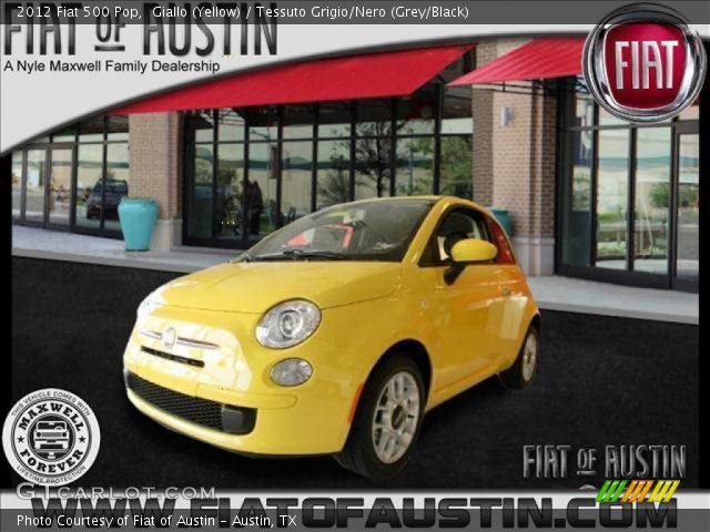 2012 Fiat 500 Pop in Giallo (Yellow)