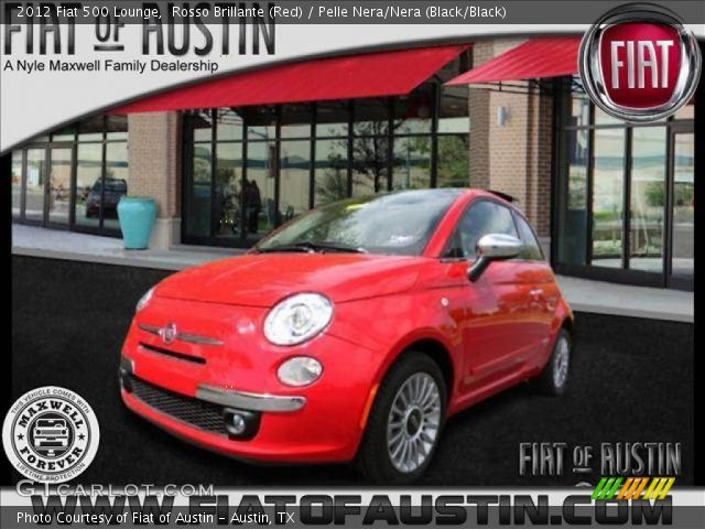 2012 Fiat 500 Lounge in Rosso Brillante (Red)