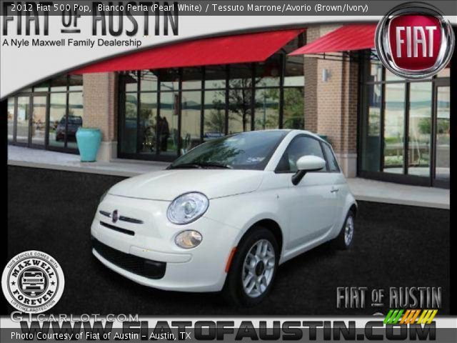 2012 Fiat 500 Pop in Bianco Perla (Pearl White)