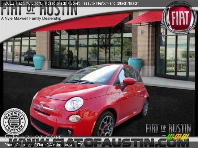 2012 Fiat 500 Sport in Rosso (Red)