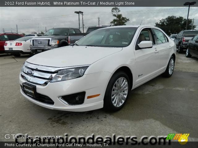 2012 Ford Fusion Hybrid in White Platinum Tri-Coat