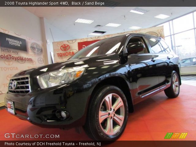 2008 Toyota Highlander Sport 4WD in Black