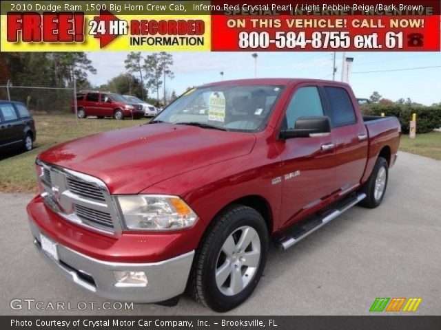 2010 Dodge Ram 1500 Big Horn Crew Cab in Inferno Red Crystal Pearl