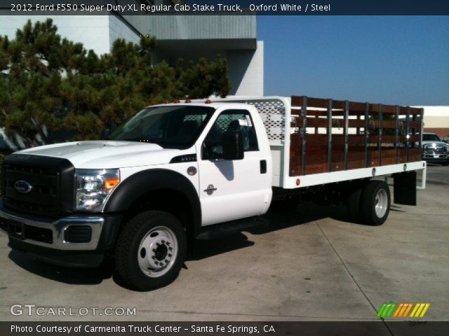 2012 Ford F550 Super Duty XL Regular Cab Stake Truck in Oxford White