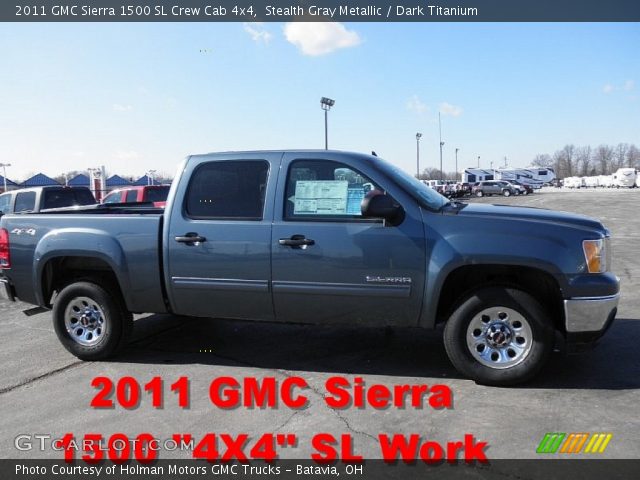 2011 GMC Sierra 1500 SL Crew Cab 4x4 in Stealth Gray Metallic