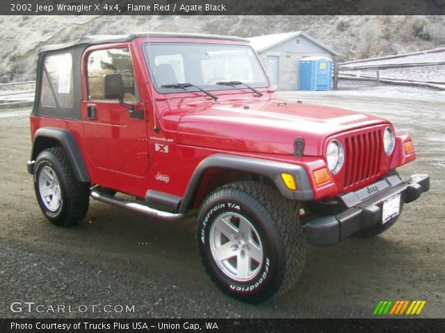 2002 Jeep Wrangler X 4x4 in Flame Red