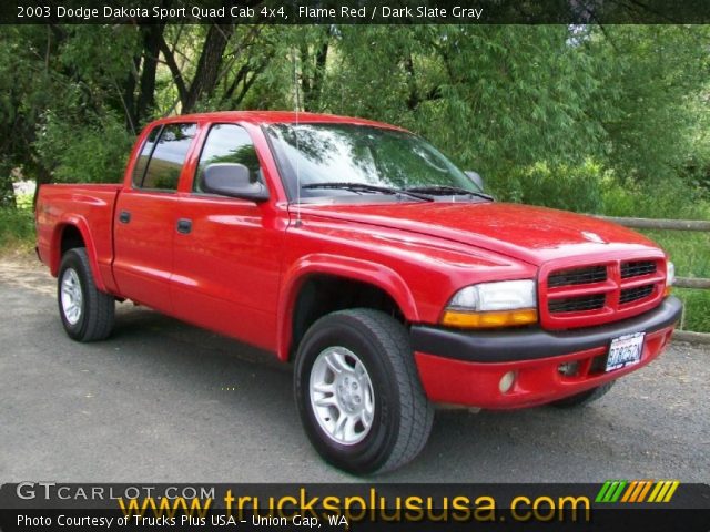 2003 Dodge Dakota Sport Quad Cab 4x4 in Flame Red