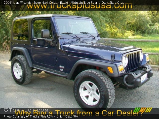2006 Jeep Wrangler Sport 4x4 Golden Eagle in Midnight Blue Pearl