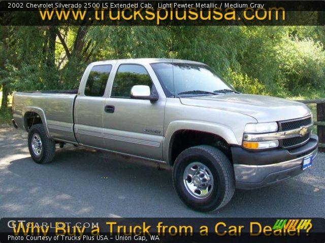2002 Chevrolet Silverado 2500 LS Extended Cab in Light Pewter Metallic