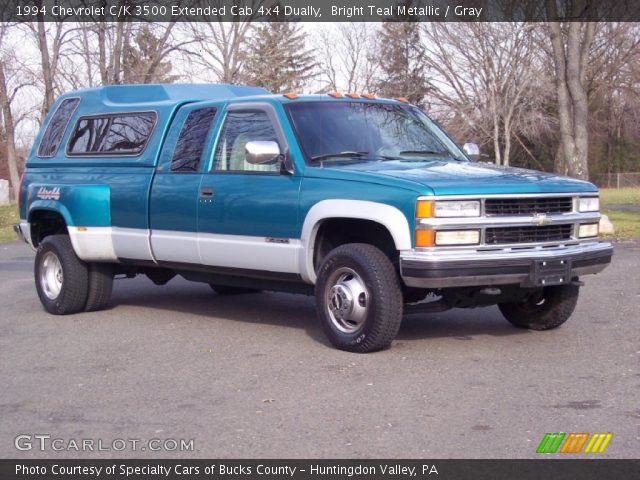1994 Chevrolet C/K 3500 Extended Cab 4x4 Dually in Bright Teal Metallic