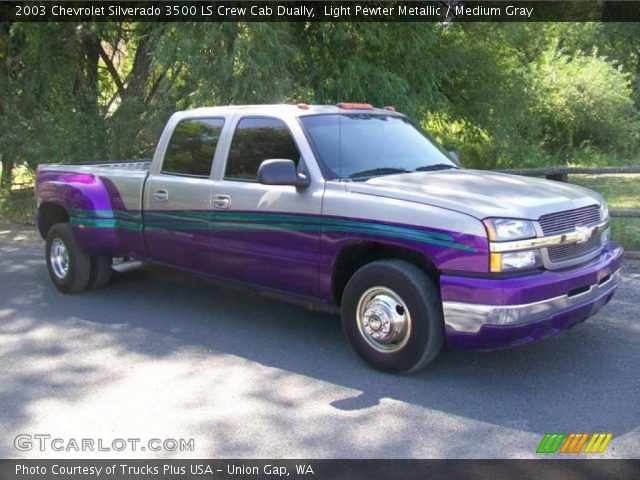 2003 Chevrolet Silverado 3500 LS Crew Cab Dually in Light Pewter Metallic