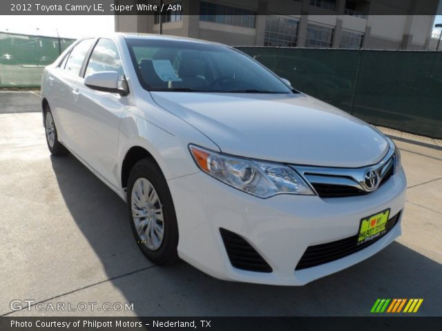 2012 Toyota Camry LE in Super White