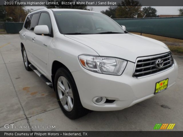 2010 Toyota Highlander Limited in Blizzard White Pearl