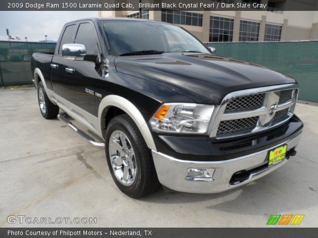 2009 Dodge Ram 1500 Laramie Quad Cab in Brilliant Black Crystal Pearl