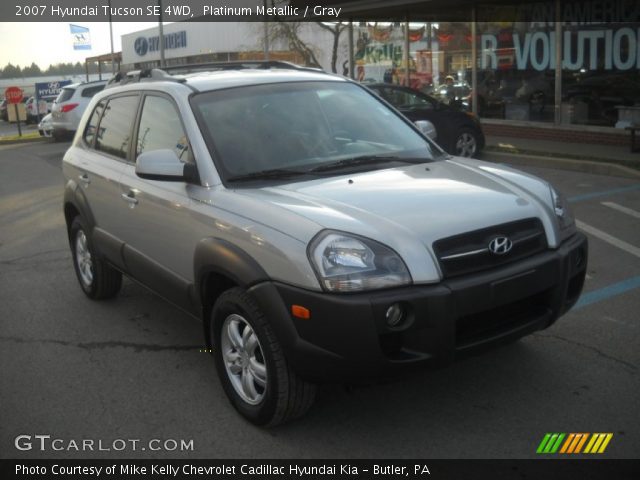 2007 Hyundai Tucson SE 4WD in Platinum Metallic